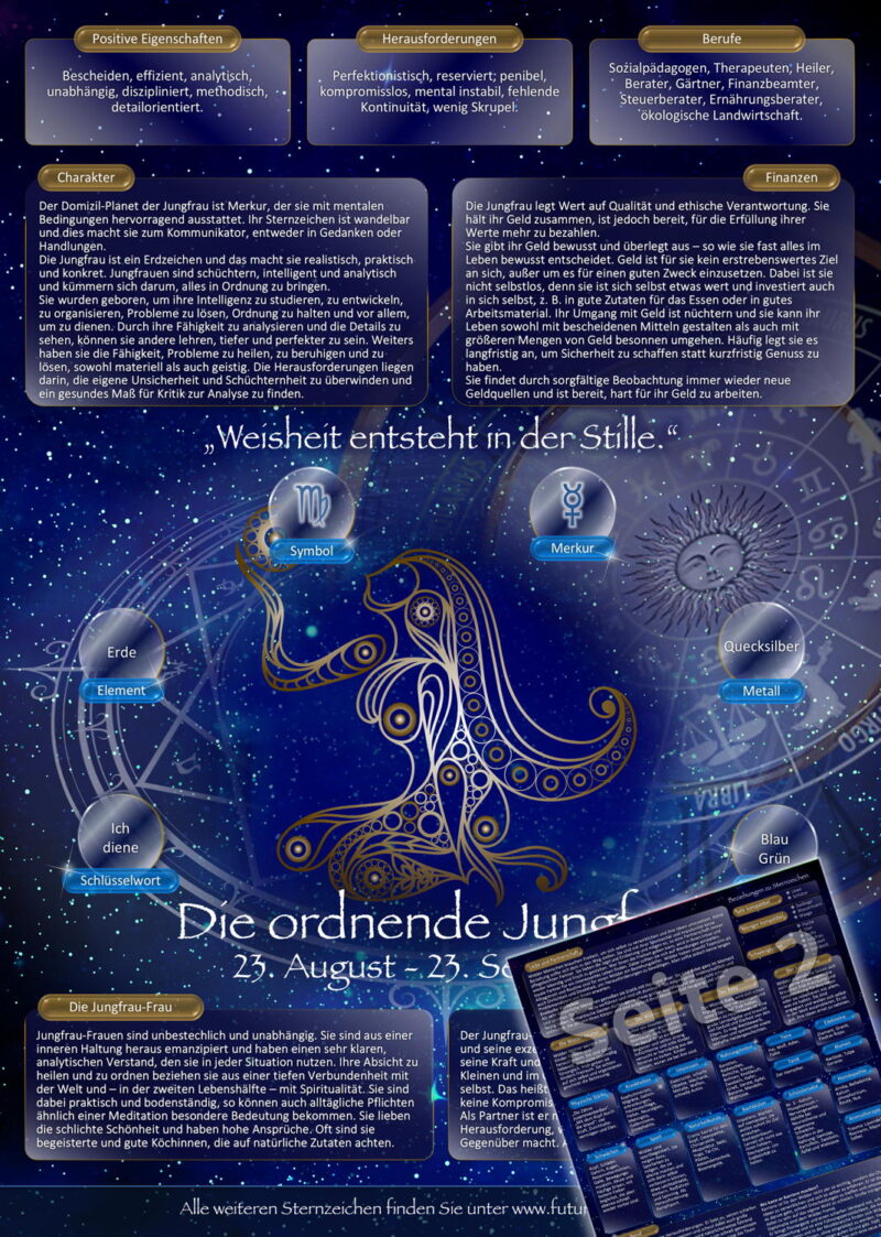 AstroKompass für die Jungfrau (23. August - 22. September)